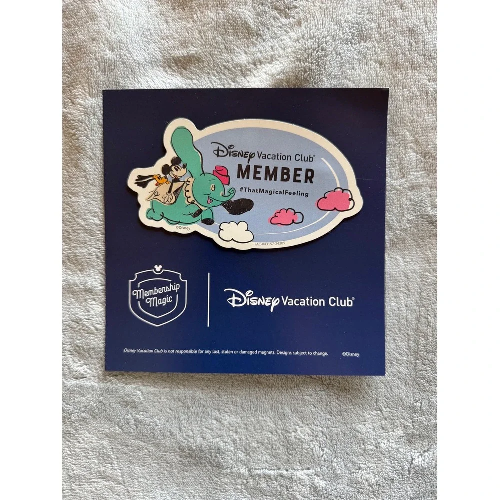 Disney Vacation Club Member Mickey Pluto Dumbo Magnet DVC Membership - B821